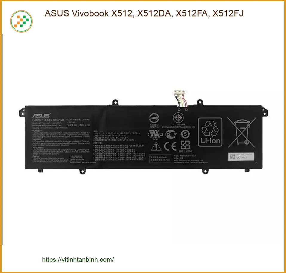 Pin Laptop ASUS Vivobook X512 Series - Thay Nhanh Trong Ngày TPHCM | Giá Tốt