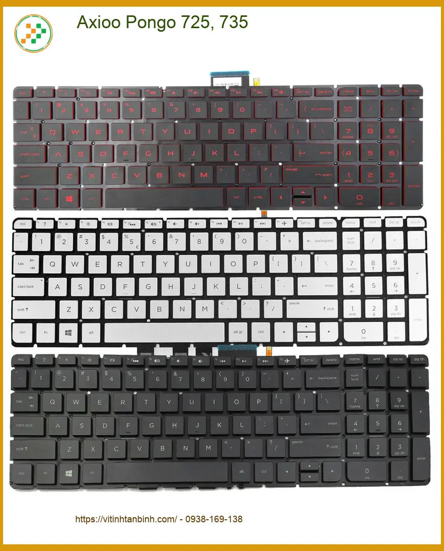 Bàn phím Laptop Axioo Pongo 725, 735 - Thay Nhanh Tận Nơi Giá Rẻ