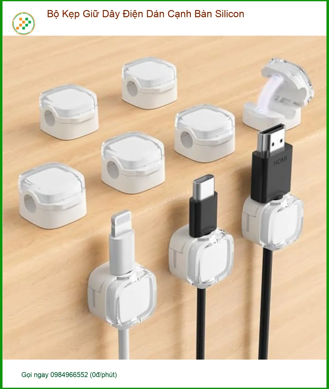 Giá Đỡ Kẹp Dây Điện Silicon - Giao Nhanh TPHCM Tại Cửa Hàng