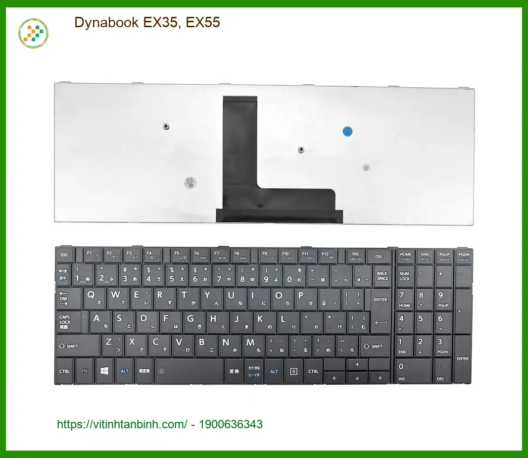 Bàn phím Laptop Dynabook EX35, EX55 - Thay nhanh, giá tốt Tân Bình