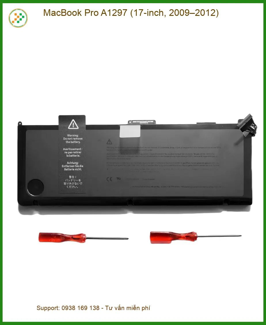 Pin Laptop MacBook Pro A1297 - Thay Pin Lấy Liền | Trung Tâm Tân Bình
