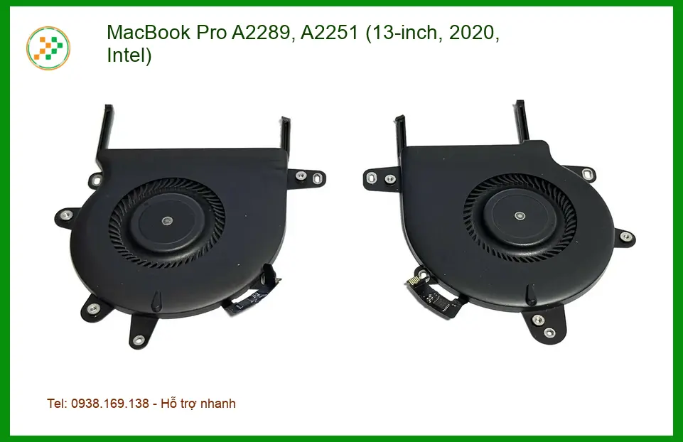Quạt tản nhiệt Laptop APPLE MacBook Pro A2289, A2251 - Thay Nhanh Trong Ngày | Giá Sinh Viên