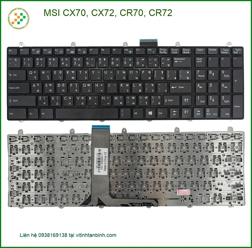 Bàn phím Laptop MSI CX70, CX72, CR70, CR72 | Thay Lấy Ngay Giá Rẻ TPHCM