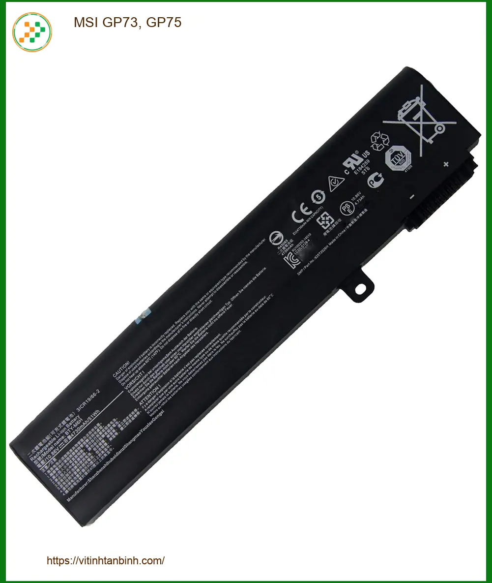 Pin Laptop MSI GP73, GP75 - Thay Pin Lấy Ngay, Giá Tốt Nhất Tại Cửa Hàng Tân Bình