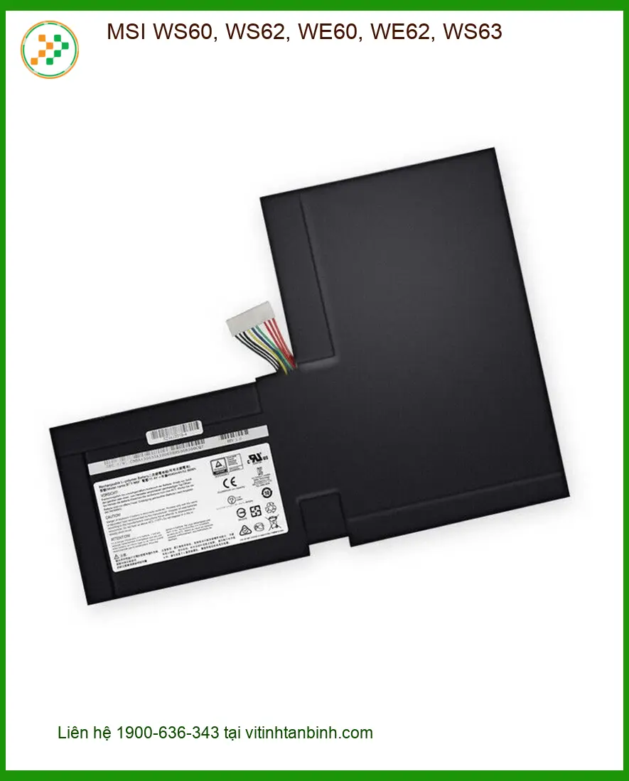 Pin Laptop MSI WS60/62/WE60/62/63 - Thay Nhanh, Giá Rẻ Tại Tân Bình