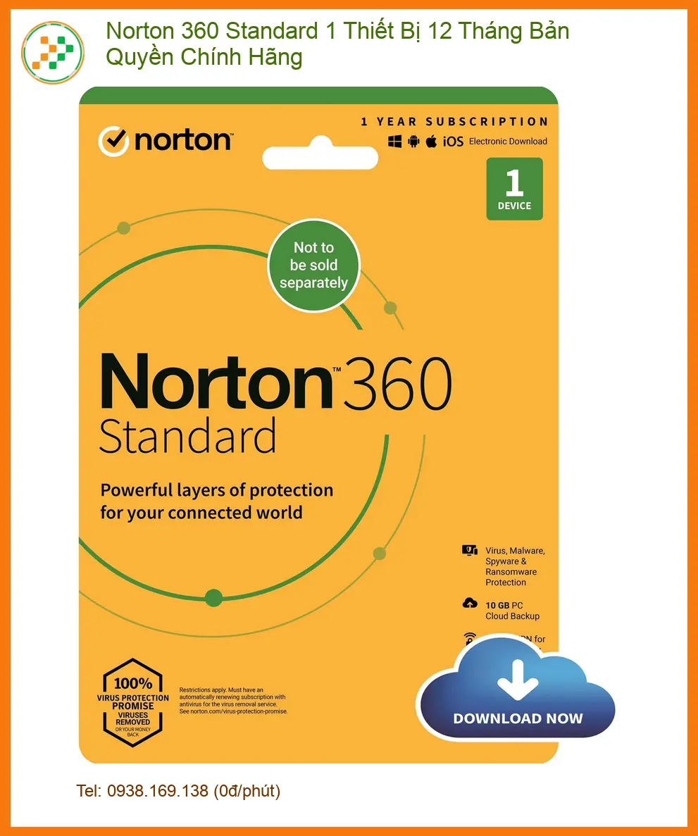 Antivirus Norton 360 Standard 1 Thiết Bị - Cài đặt nhanh tại Shop TPHCM