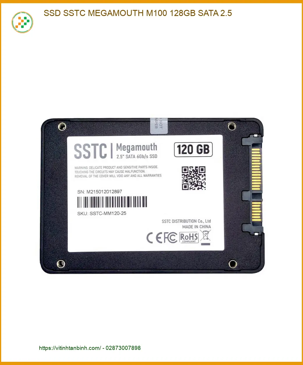 Ổ cứng SSD SSTC MEGAMOUTH M100 128GB - Lắp đặt lấy liền TPHCM