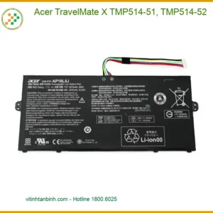Pin Laptop ACER TravelMate X TMP514-51/52 - Chính hãng, Sẵn hàng tại TPHCM