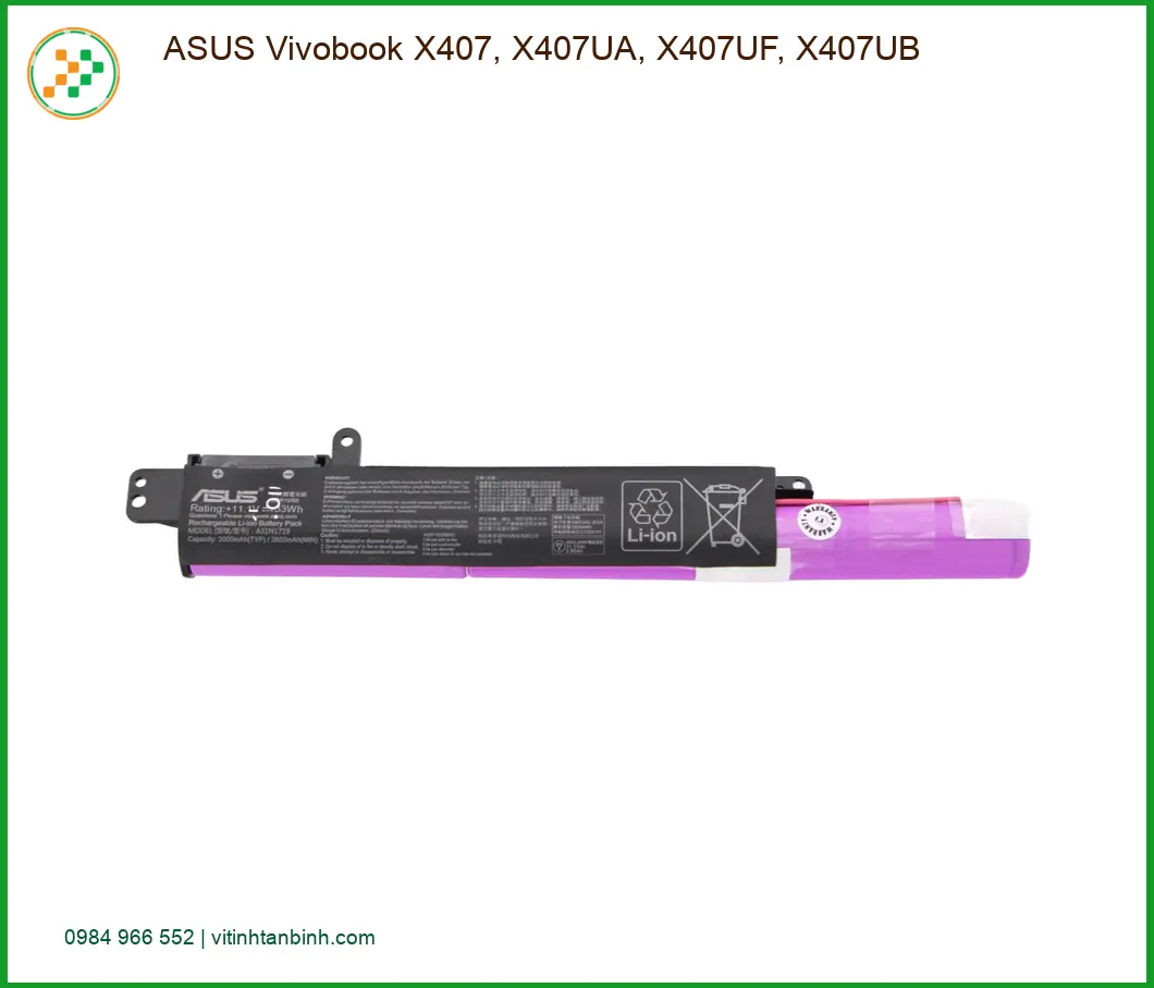 Pin Laptop ASUS Vivobook X407, X407UA, X407UF, X407UB - Chính hãng Lấy ngay