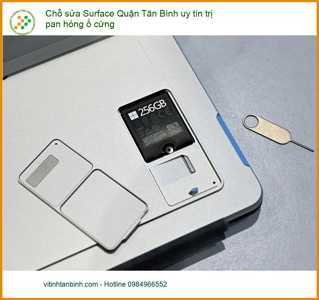 Sửa Surface Quận Tân Bình trị pan hỏng ổ cứng - Trung tâm uy tín lấy liền