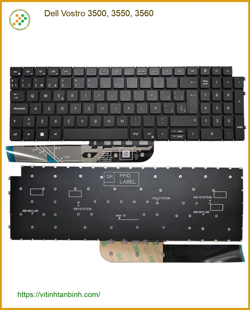 Bàn phím Laptop DELL Dell Vostro 3500, 3550, 3560 - Có sẵn Lấy ngay TPHCM