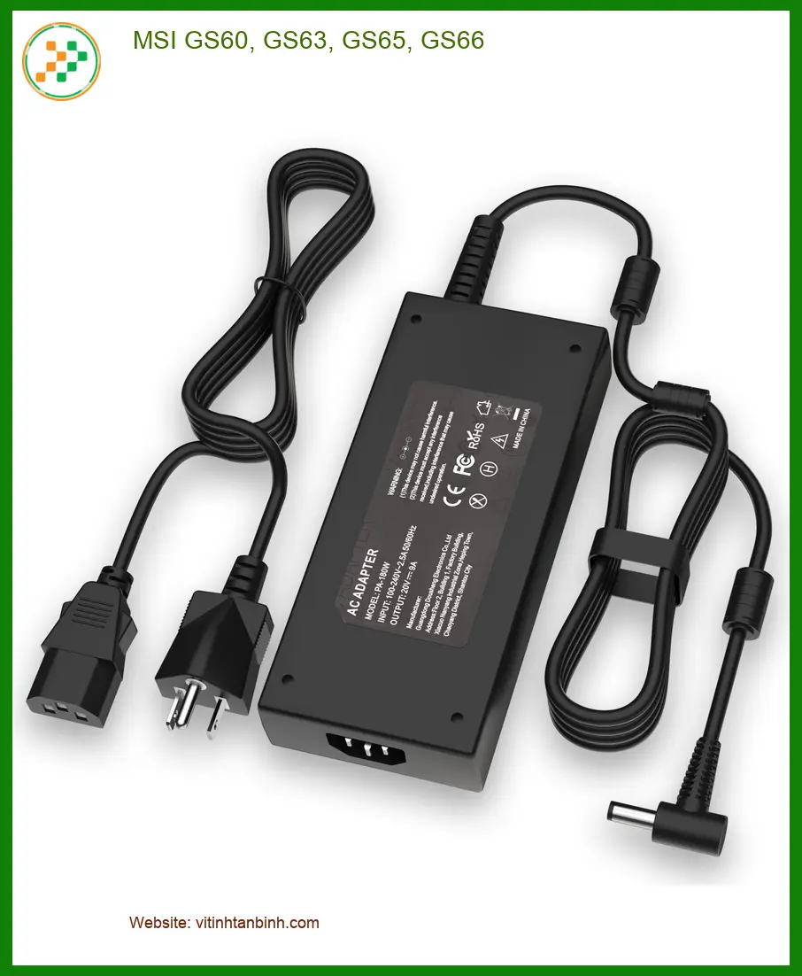 Sạc Laptop MSI GS60, GS63, GS65, GS66 - Chính hãng Sẵn kho TPHCM