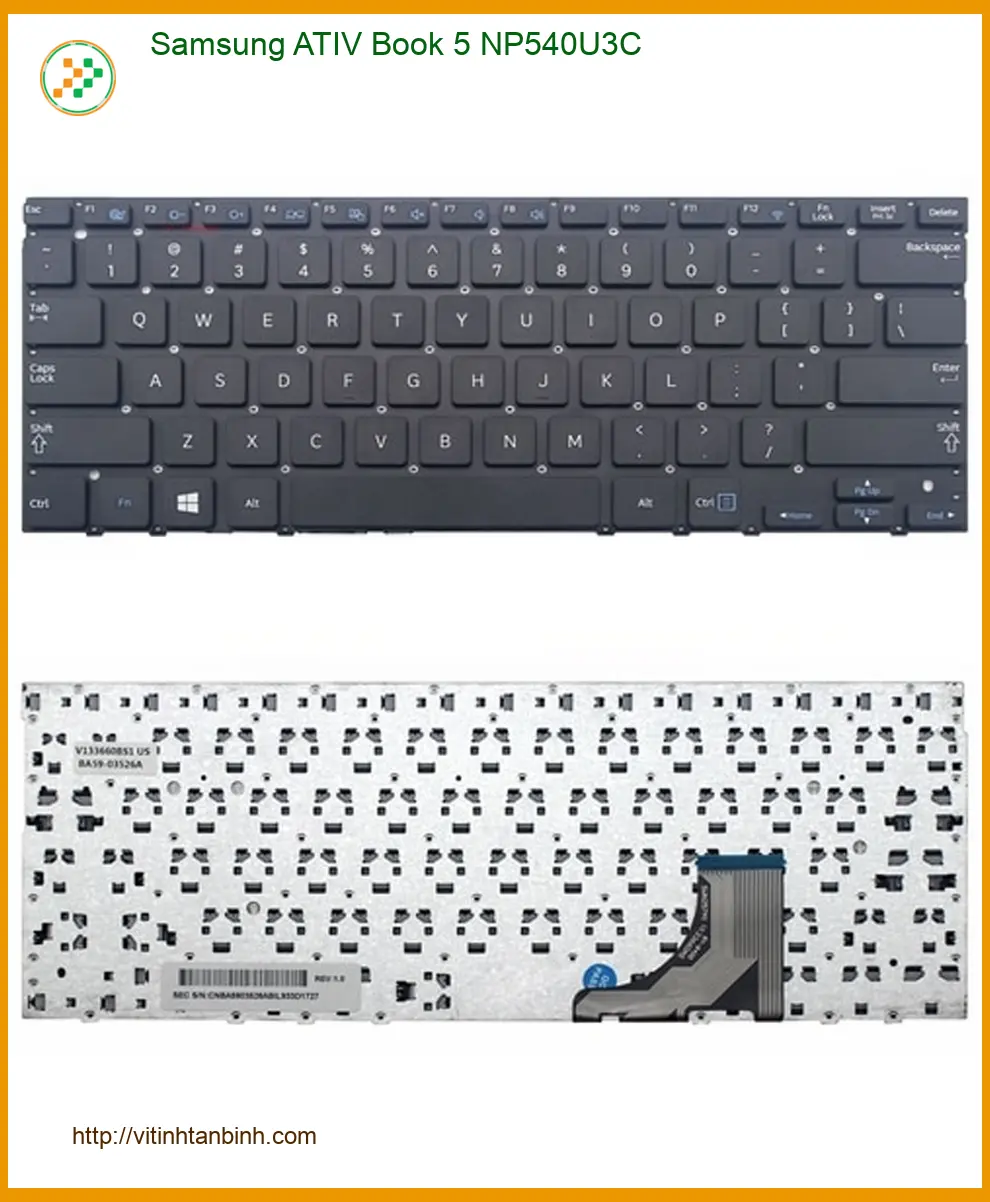 Bàn phím Laptop Samsung ATIV Book 5 NP540U3C - Cửa hàng Sẵn hàng Lấy liền