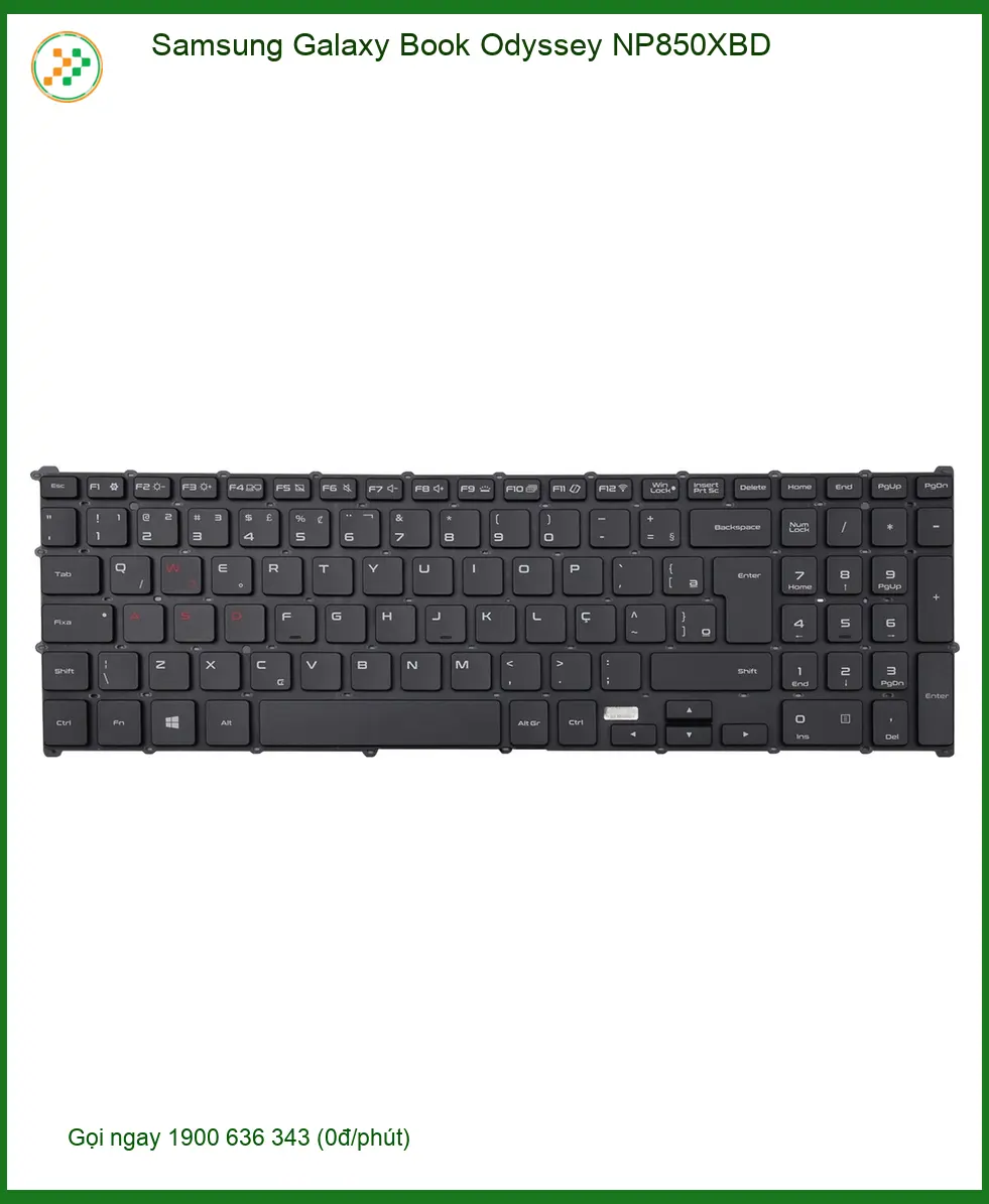 Bàn phím Laptop Samsung Galaxy Book Odyssey NP850XBD - Kho linh kiện TPHCM Có sẵn