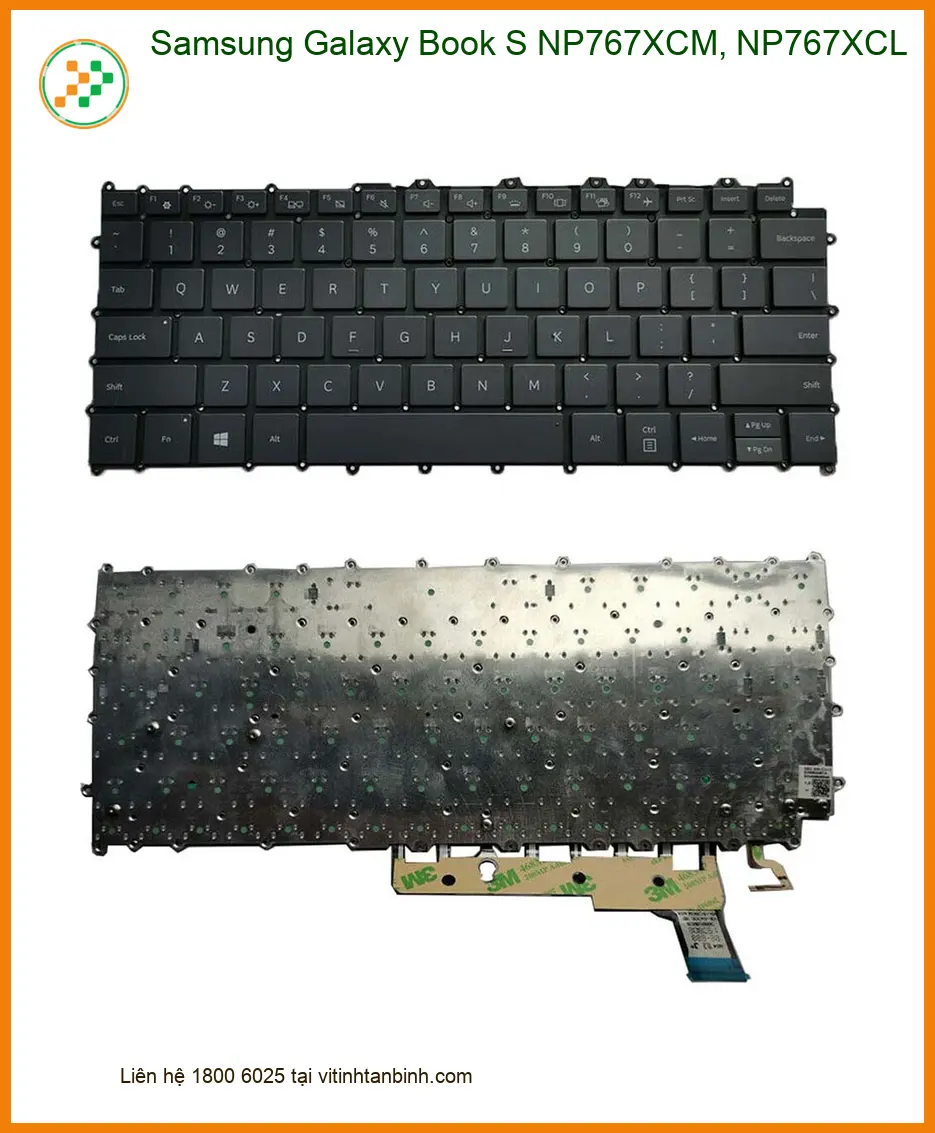 Bàn phím Laptop Samsung Galaxy Book S - Kho linh kiện có sẵn TPHCM