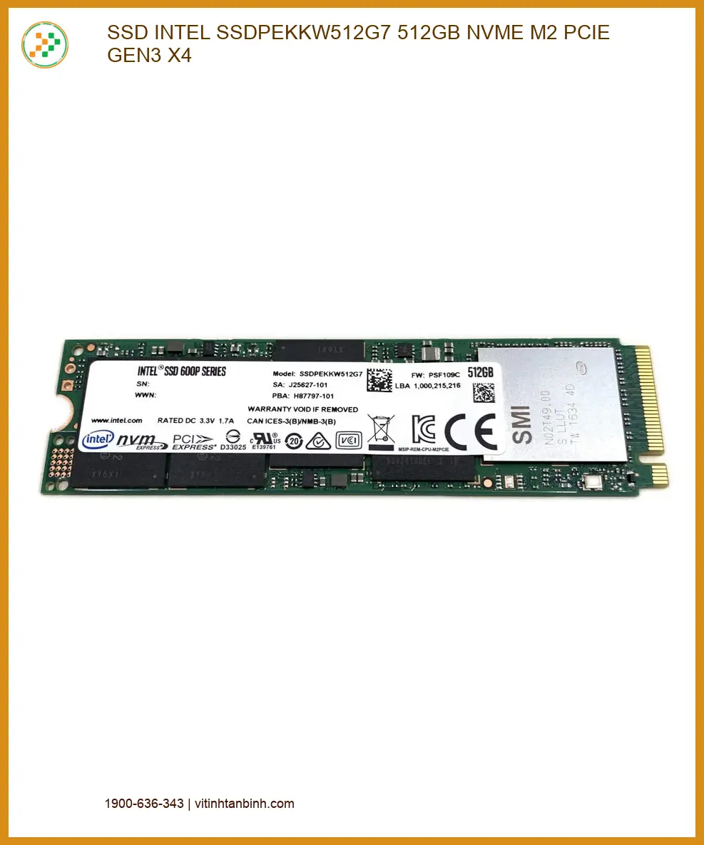 Ổ cứng SSD NVME M2 Intel 512GB - Cửa hàng Uy tín Lấy liền TPHCM