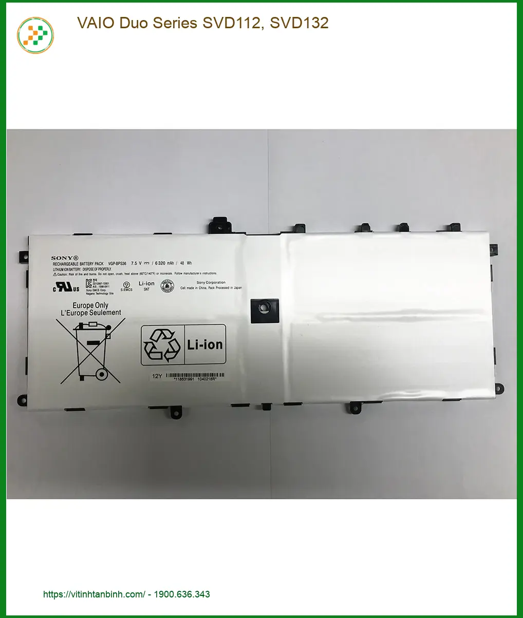 Pin Laptop VAIO Duo Series SVD112, SVD132 - Chính hãng | Lấy ngay Giá rẻ