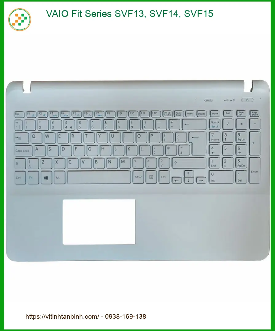 Bàn phím Laptop VAIO Fit SVF13 SVF14 SVF15 - Chính hãng, Sẵn kho, Lấy liền TPHCM