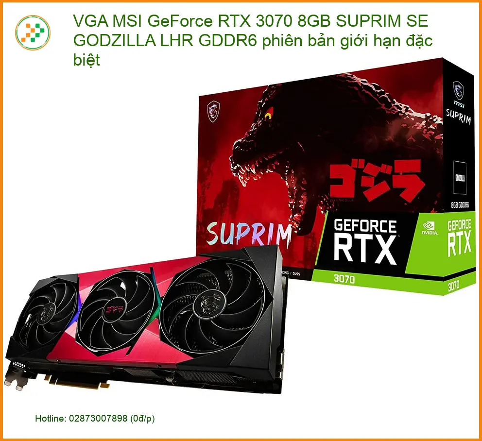 Card Màn Hình MSI RTX 3070 8GB GODZILLA LHR - Kho linh kiện Chính hãng Giá tốt