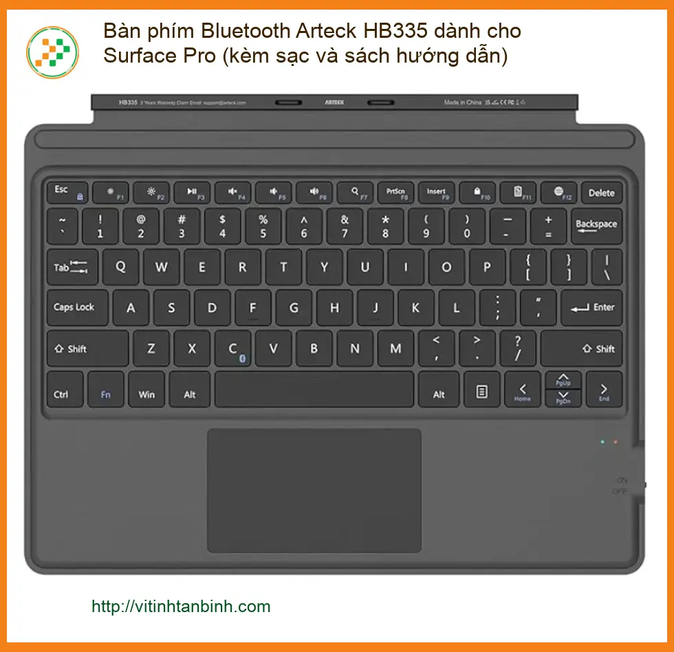 Bàn Phím Rời Surface phím Bluetooth Arteck HB335 - Sẵn hàng Lấy liền Giá rẻ TPHCM