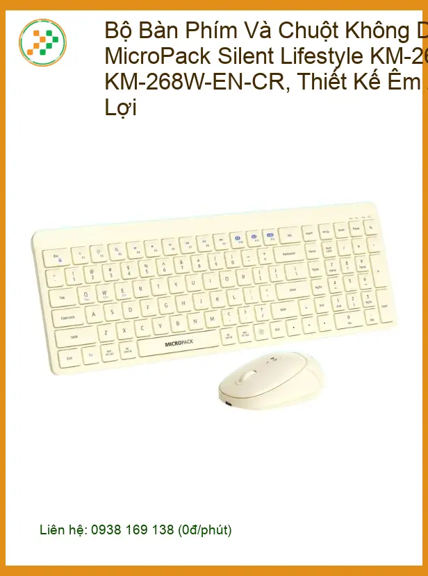 Bàn Phím Chuột Bluetooth MicroPack KM-268W - Cửa hàng PC Có sẵn Giá rẻ TPHCM