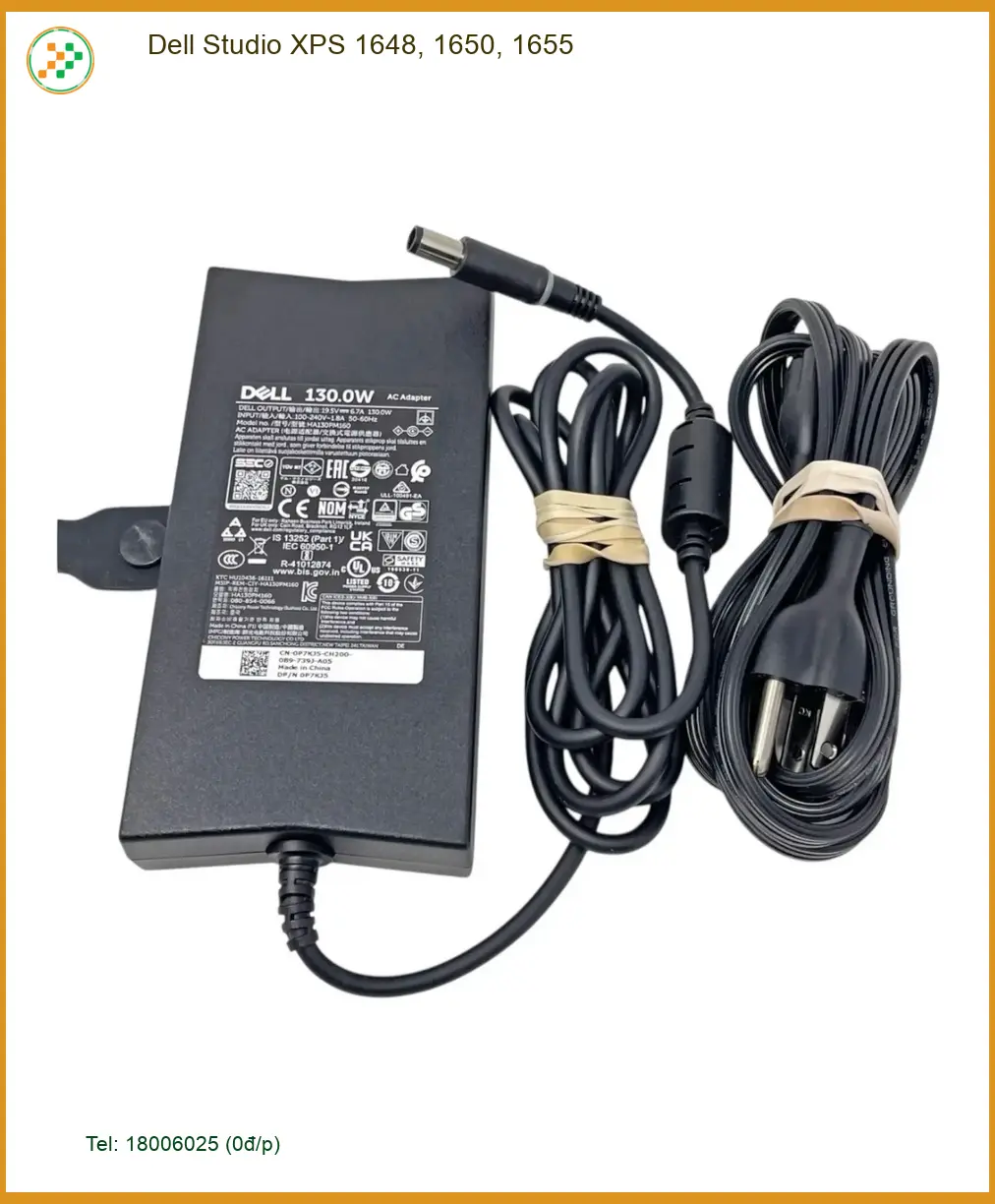 Sạc Laptop DELL Studio XPS 1648 1650 1655 - Sẵn hàng chính hãng TPHCM