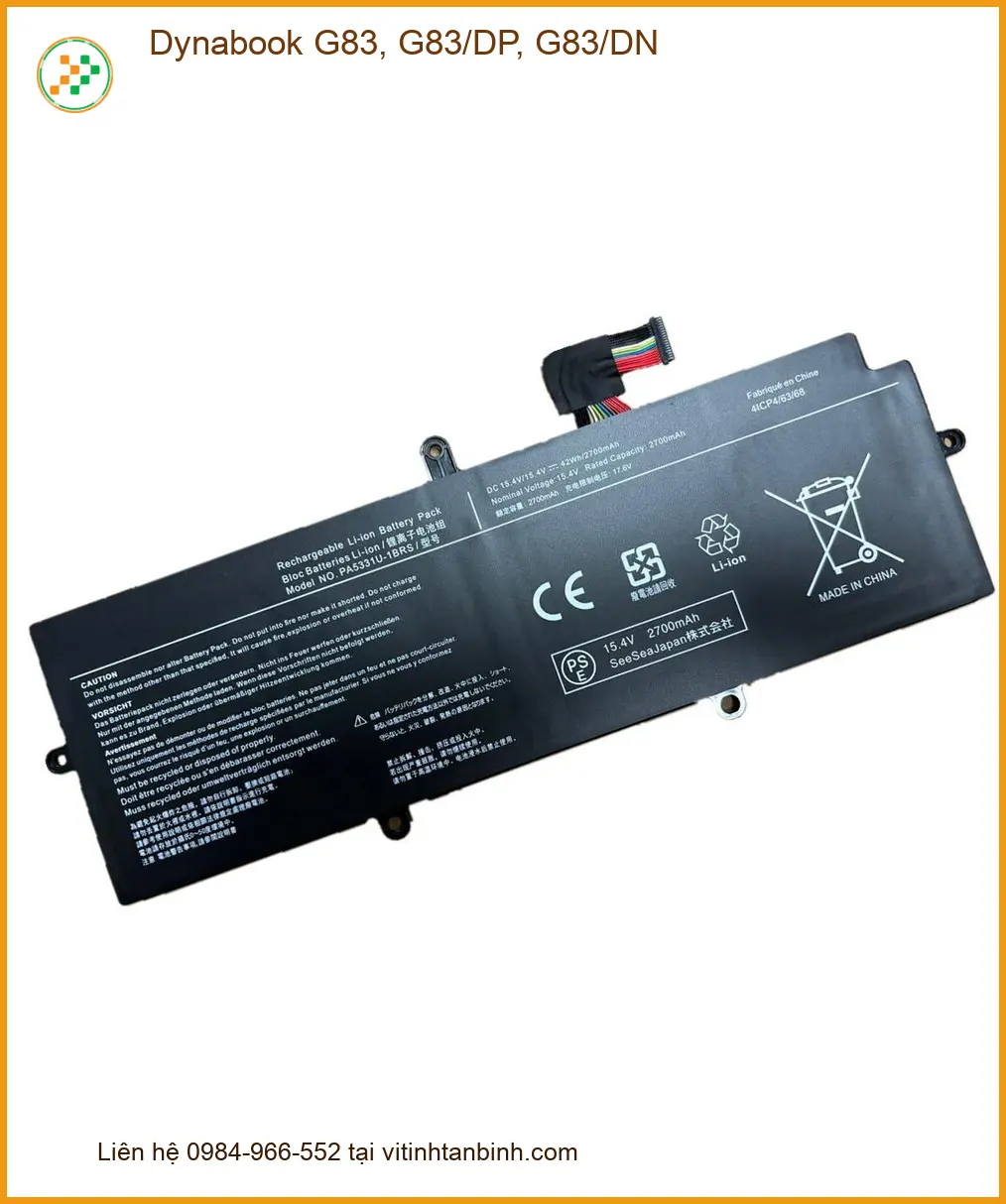 Pin Laptop Dynabook G83 Series - Kho linh kiện Chính hãng Sẵn hàng