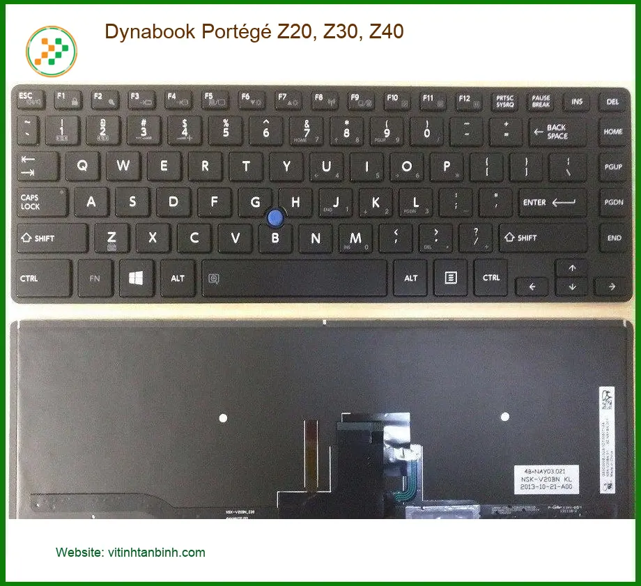 Bàn phím Laptop Dynabook Portégé Z20, Z30, Z40 - Sẵn hàng Lấy ngay Giá rẻ
