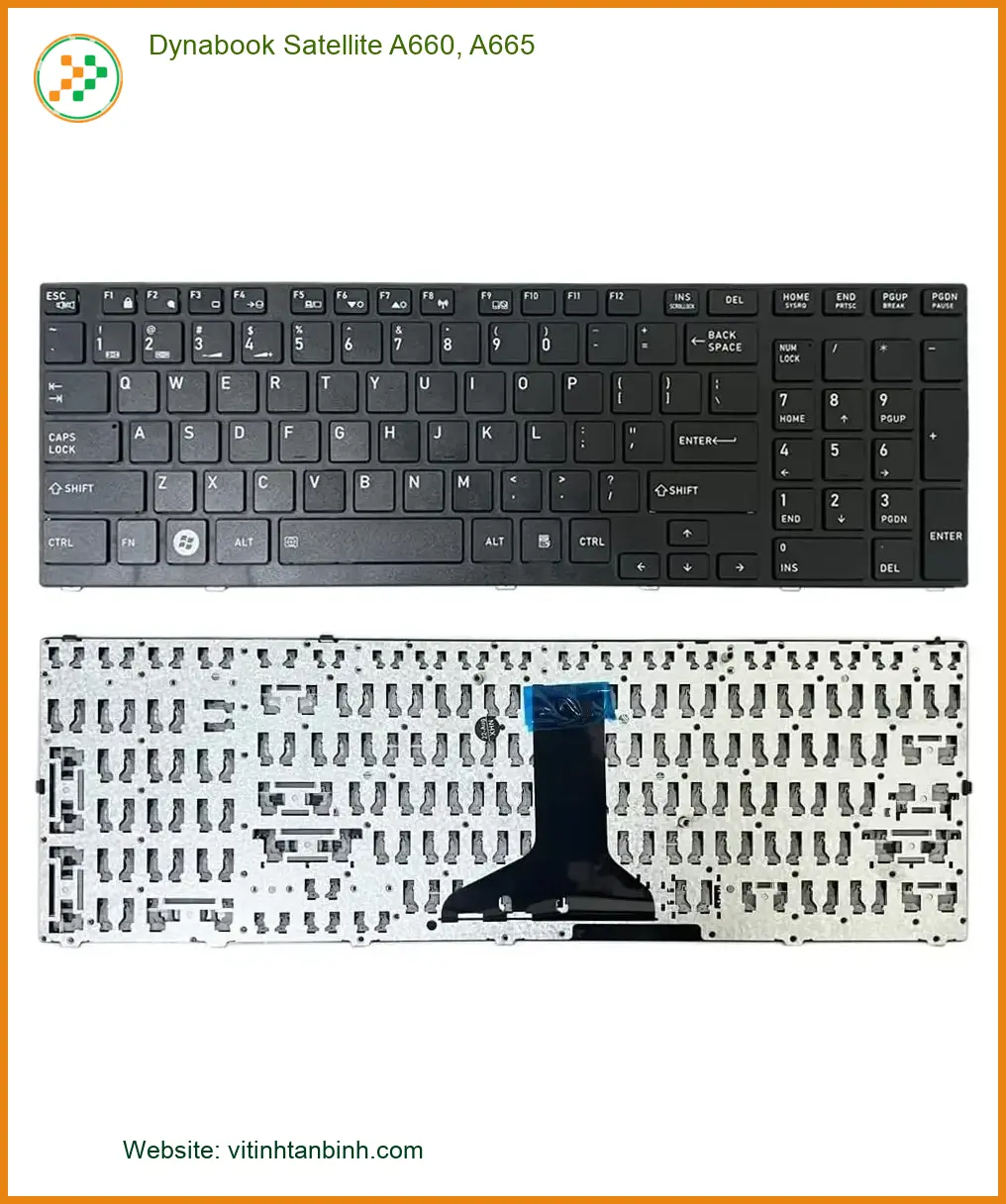 Bàn phím Laptop Dynabook Satellite A660, A665 | Kho linh kiện Giá rẻ Lấy liền