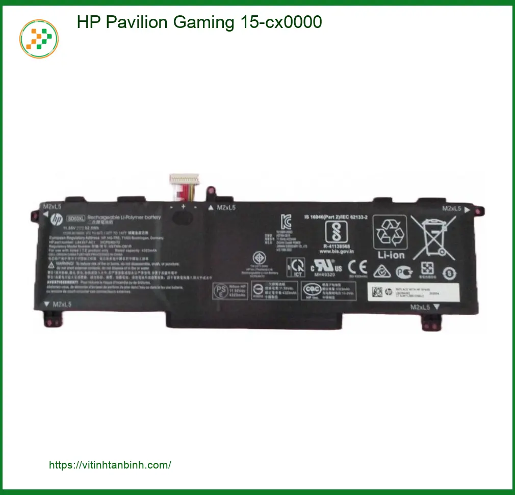 Pin Laptop HP Pavilion Gaming 15-cx0000 - Kho linh kiện TPHCM | Lấy liền
