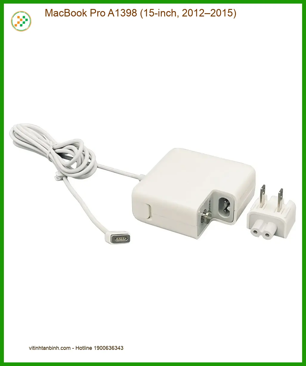 Sạc Laptop APPLE MacBook Pro A1398 - Chính Hãng Lấy Ngay TPHCM