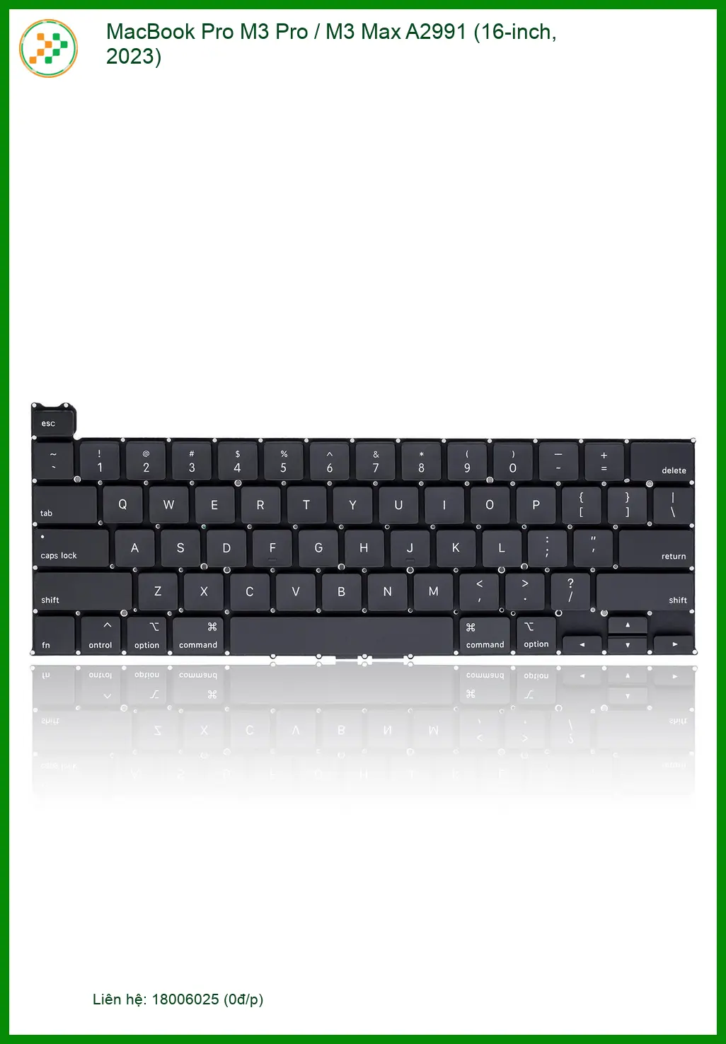 Bàn phím Macbook Pro M3 / Max A2991 16-inch - Sẵn hàng chính hãng TPHCM