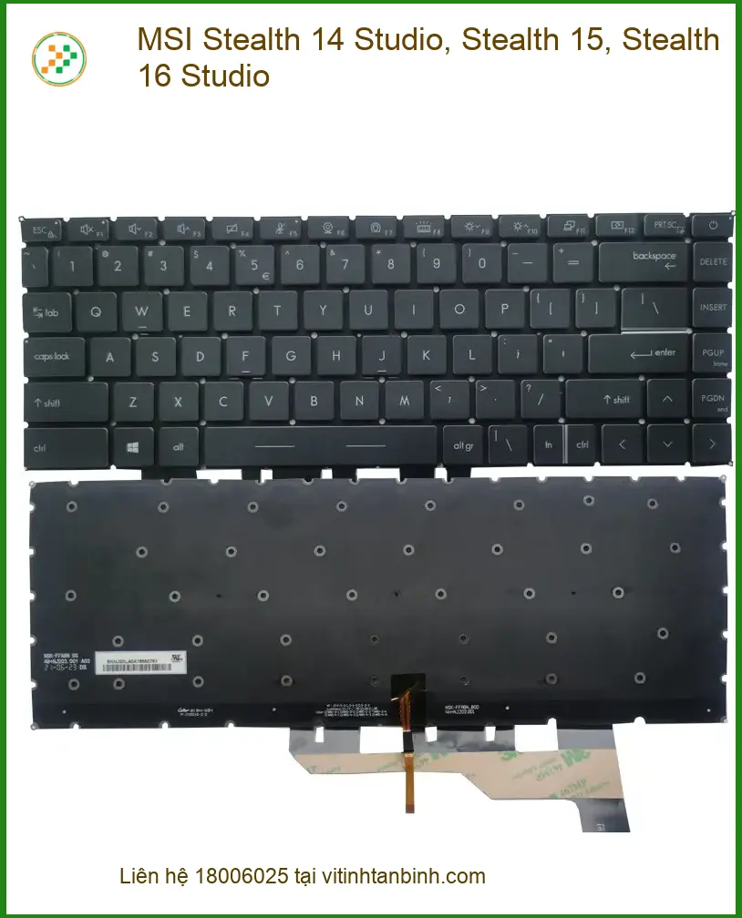 Bàn phím Laptop MSI Stealth 14/15/16 - Cửa hàng Chính hãng Lấy ngay TPHCM