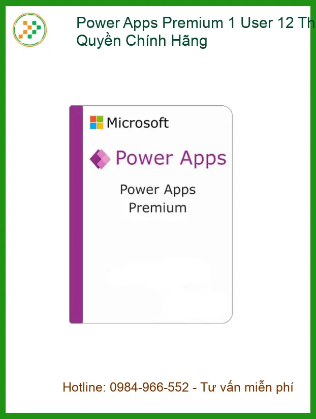 Office Bản Quyền Power Apps Premium 1 User 12 Tháng Chính Hãng - Mua ngay TPHCM