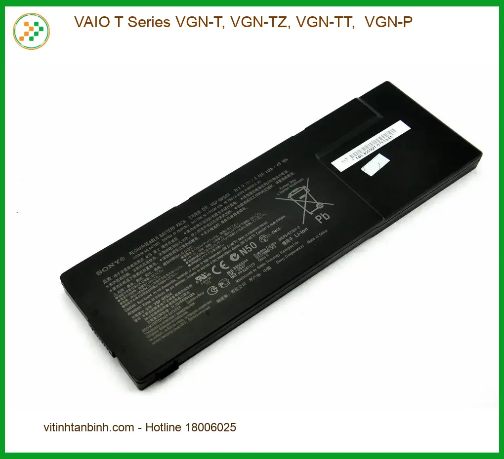 Pin Laptop VAIO VGN T/TZ/TT/P - Sẵn hàng chính hãng, Lấy ngay TPHCM