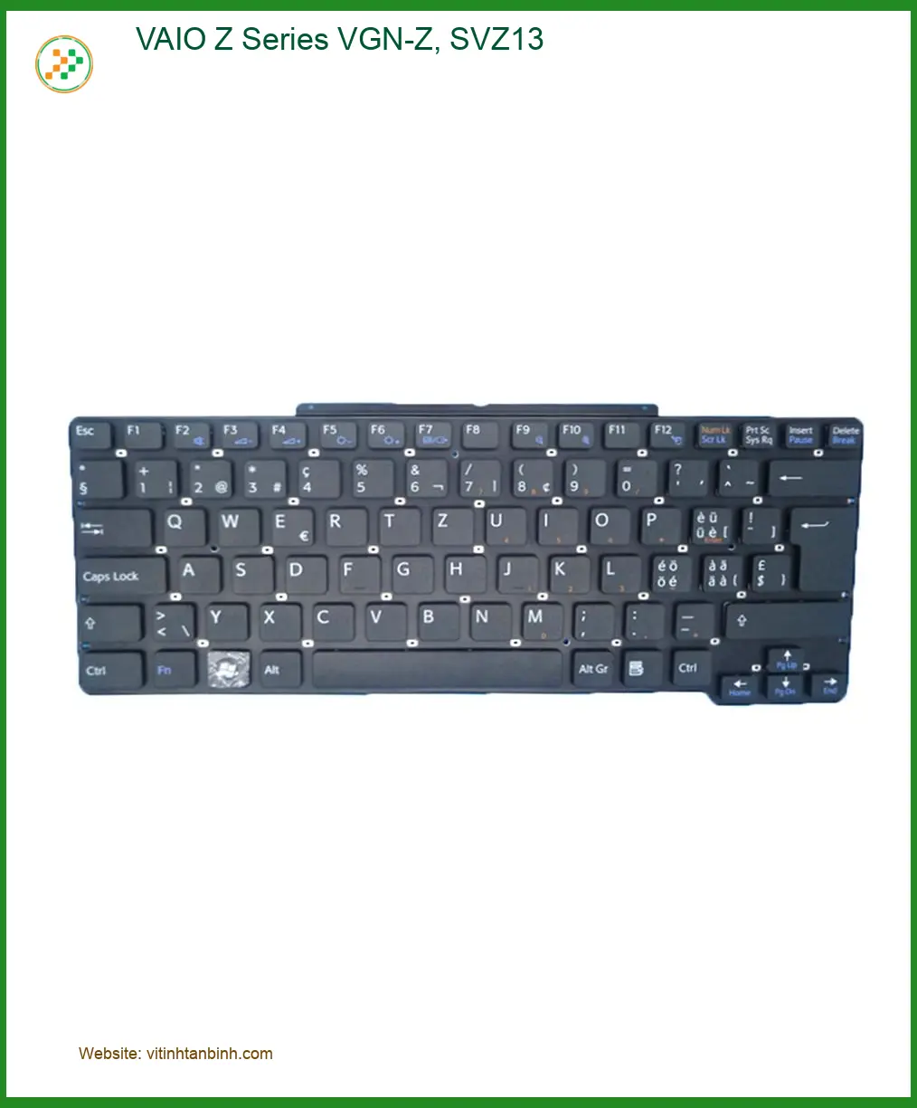 Bàn phím Laptop VAIO Z Series VGN-Z, SVZ13 - Chính hãng, Sẵn hàng Lấy Ngay TPHCM